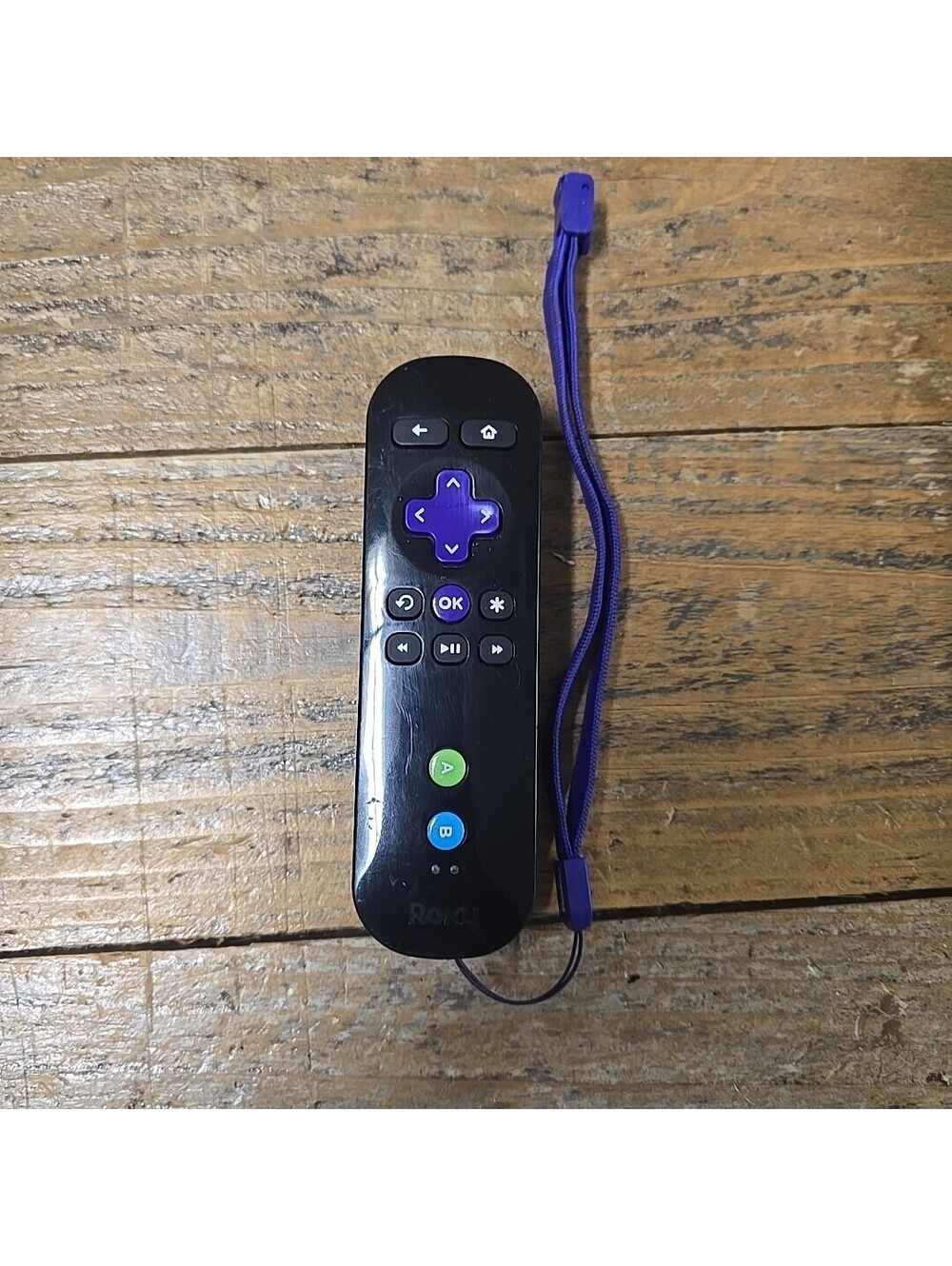 OEM Roku Remote Gaming Controller GR-14 with Purple Wrist Strap